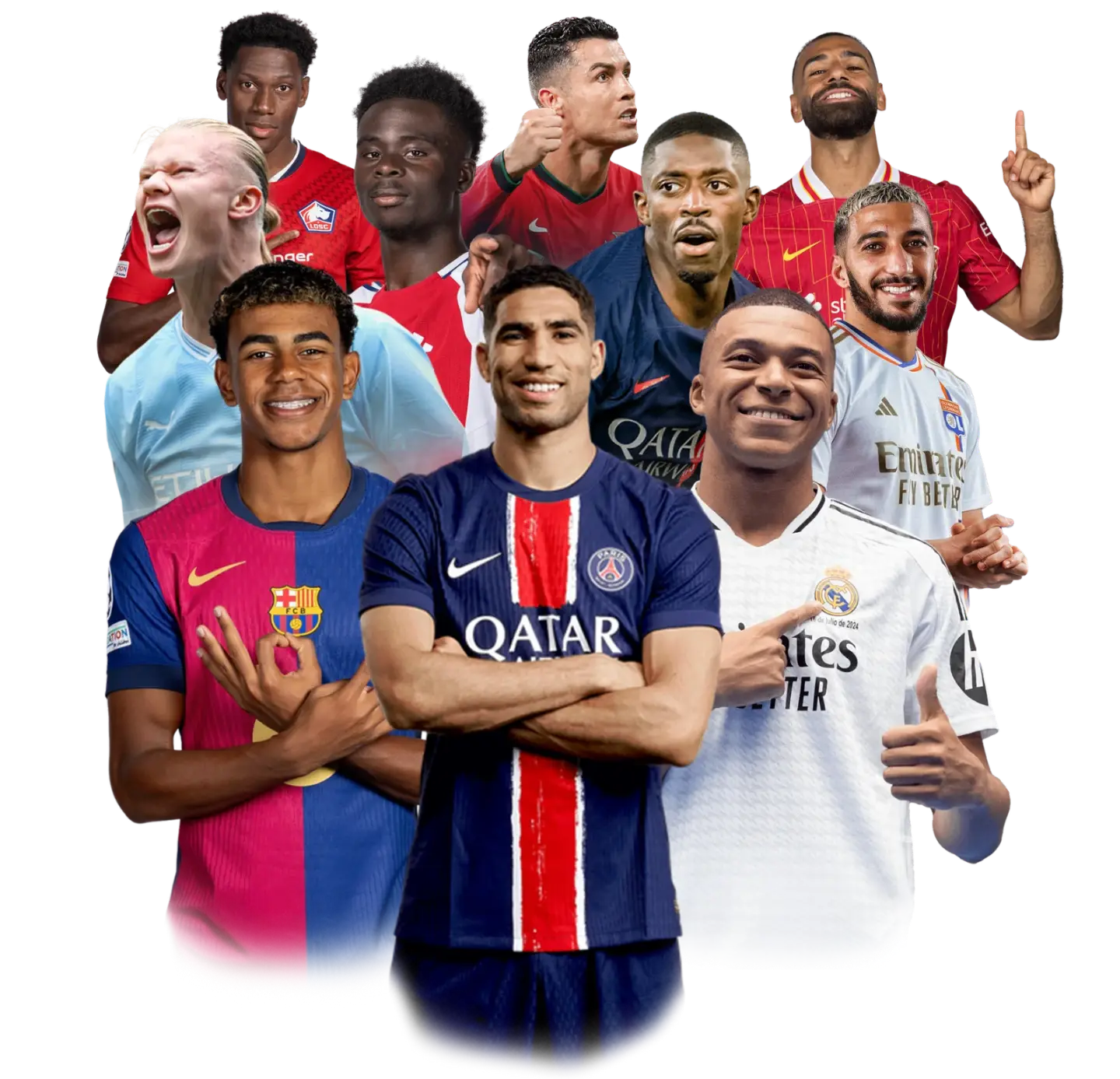 Football stars from the sports channels worldwide on IPTV Computer
